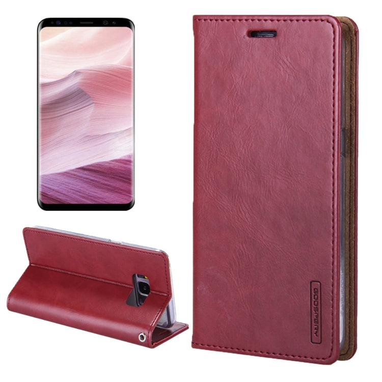 GOOSPERY BLUE MOON FLIP for Galaxy S8 Crazy Horse Texture PU + TPU Horizontal Flip Leather Case with Holder & Card Slots & Wallet