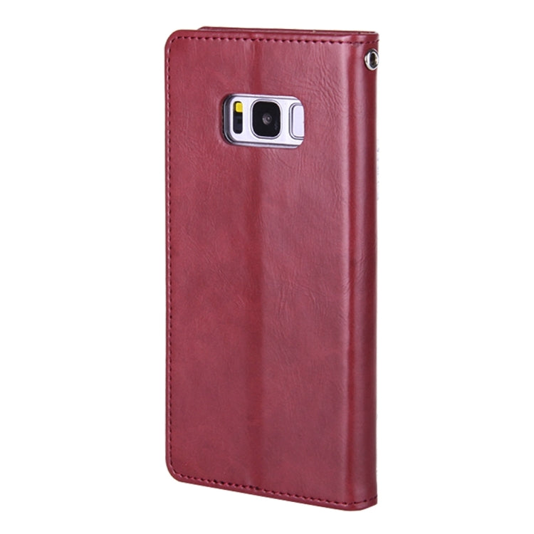 GOOSPERY BLUE MOON FLIP for Galaxy S8 Crazy Horse Texture PU + TPU Horizontal Flip Leather Case with Holder & Card Slots & Wallet