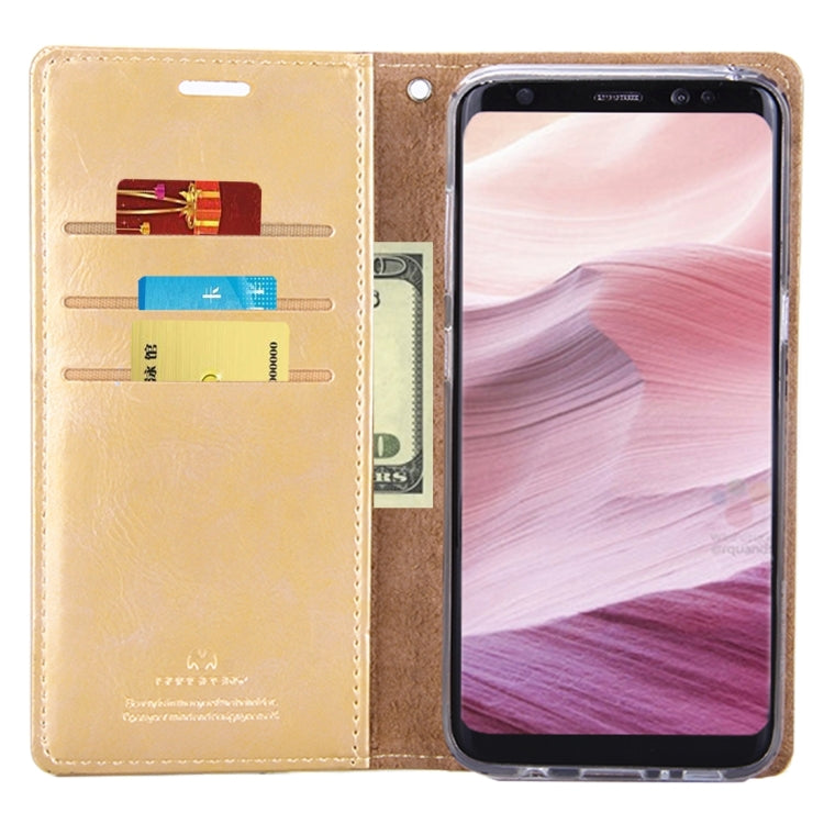 GOOSPERY BLUE MOON FLIP for Galaxy S8 Crazy Horse Texture PU + TPU Horizontal Flip Leather Case with Holder & Card Slots & Wallet