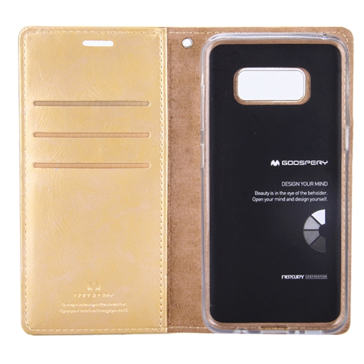 GOOSPERY BLUE MOON FLIP for Galaxy S8 Crazy Horse Texture PU + TPU Horizontal Flip Leather Case with Holder & Card Slots & Wallet