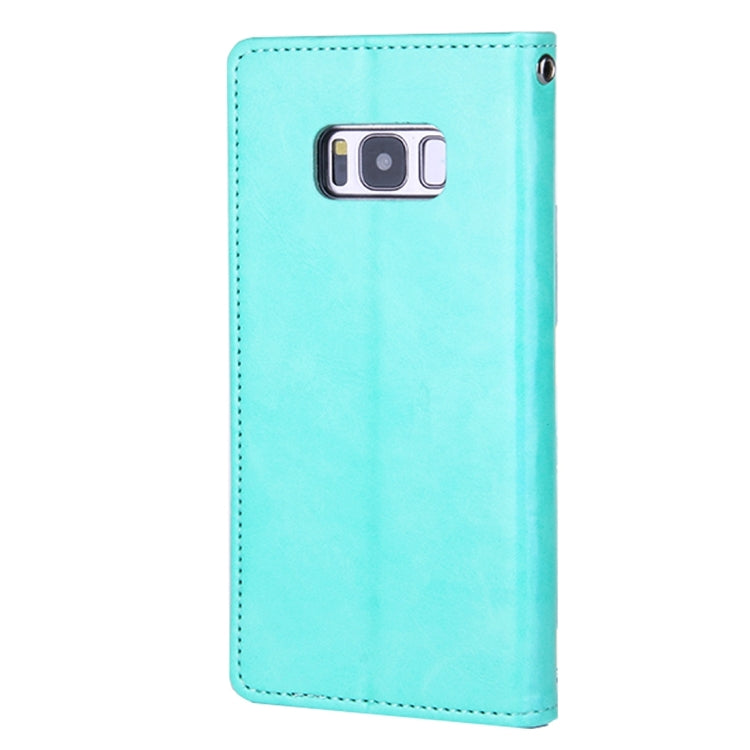 GOOSPERY BLUE MOON FLIP for Galaxy S8 Crazy Horse Texture PU + TPU Horizontal Flip Leather Case with Holder & Card Slots & Wallet
