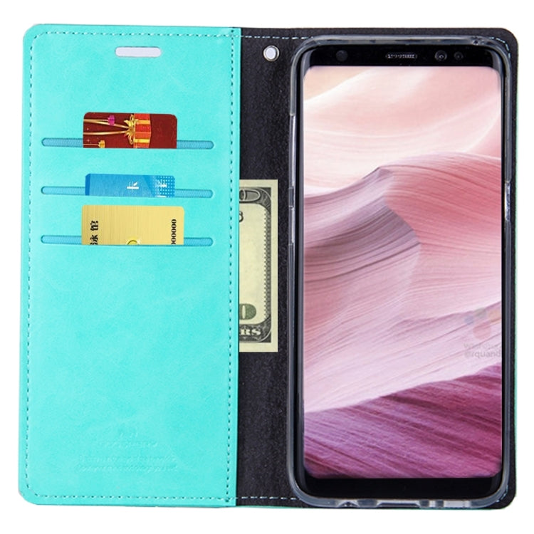 GOOSPERY BLUE MOON FLIP for Galaxy S8 Crazy Horse Texture PU + TPU Horizontal Flip Leather Case with Holder & Card Slots & Wallet