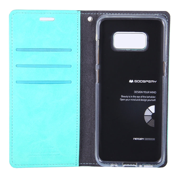GOOSPERY BLUE MOON FLIP for Galaxy S8 Crazy Horse Texture PU + TPU Horizontal Flip Leather Case with Holder & Card Slots & Wallet