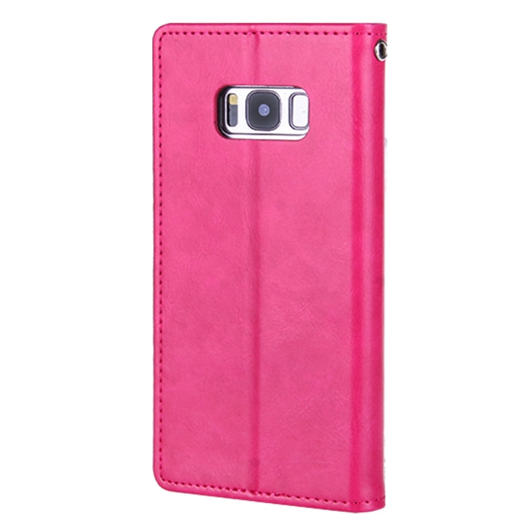 GOOSPERY BLUE MOON FLIP for Galaxy S8 Crazy Horse Texture PU + TPU Horizontal Flip Leather Case with Holder & Card Slots & Wallet