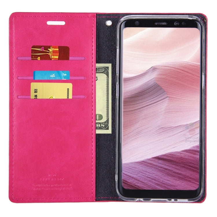 GOOSPERY BLUE MOON FLIP for Galaxy S8 Crazy Horse Texture PU + TPU Horizontal Flip Leather Case with Holder & Card Slots & Wallet