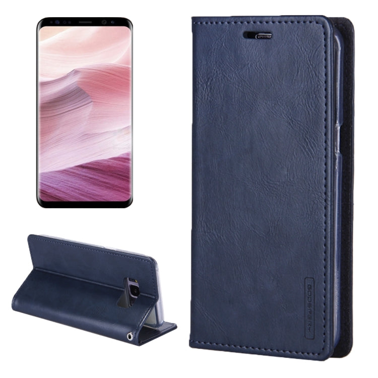 GOOSPERY BLUE MOON FLIP for Galaxy S8 Crazy Horse Texture PU + TPU Horizontal Flip Leather Case with Holder & Card Slots & Wallet