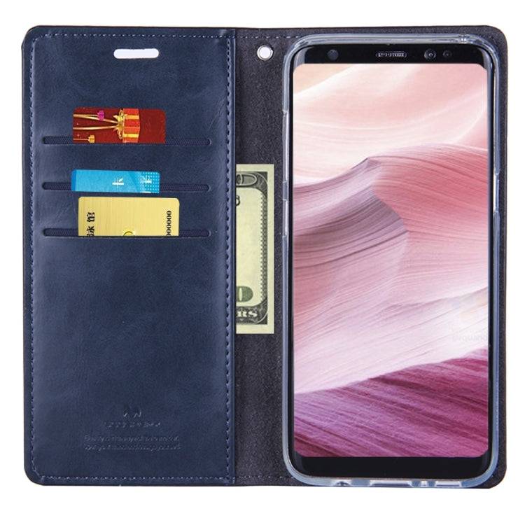 GOOSPERY BLUE MOON FLIP for Galaxy S8 Crazy Horse Texture PU + TPU Horizontal Flip Leather Case with Holder & Card Slots & Wallet