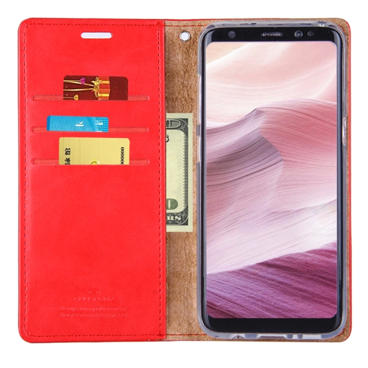 GOOSPERY BLUE MOON FLIP for Galaxy S8 Crazy Horse Texture PU + TPU Horizontal Flip Leather Case with Holder & Card Slots & Wallet
