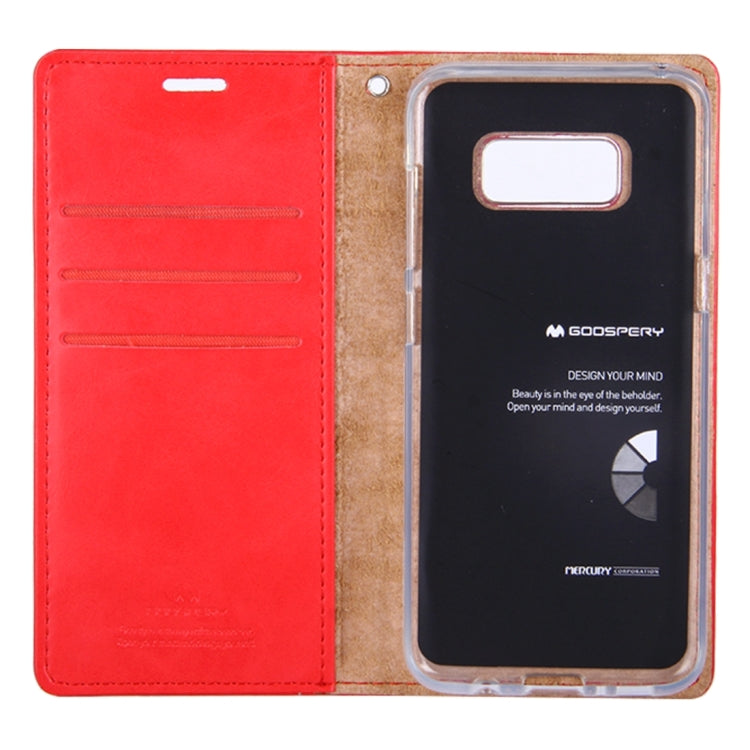 GOOSPERY BLUE MOON FLIP for Galaxy S8 Crazy Horse Texture PU + TPU Horizontal Flip Leather Case with Holder & Card Slots & Wallet