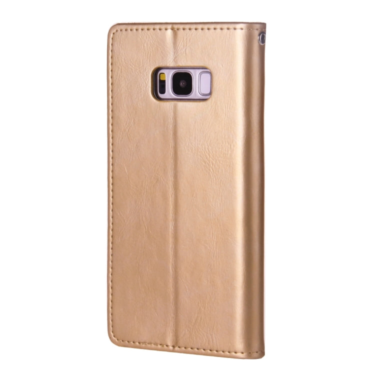GOOSPERY BLUE MOON FLIP for Galaxy S8 + / G955 Crazy Horse Texture PU + TPU Horizontal Flip Leather Case with Holder & Card Slots & Wallet