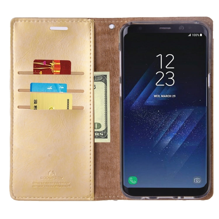 GOOSPERY BLUE MOON FLIP for Galaxy S8 + / G955 Crazy Horse Texture PU + TPU Horizontal Flip Leather Case with Holder & Card Slots & Wallet