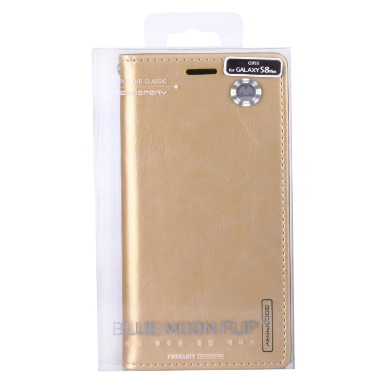 GOOSPERY BLUE MOON FLIP for Galaxy S8 + / G955 Crazy Horse Texture PU + TPU Horizontal Flip Leather Case with Holder & Card Slots & Wallet