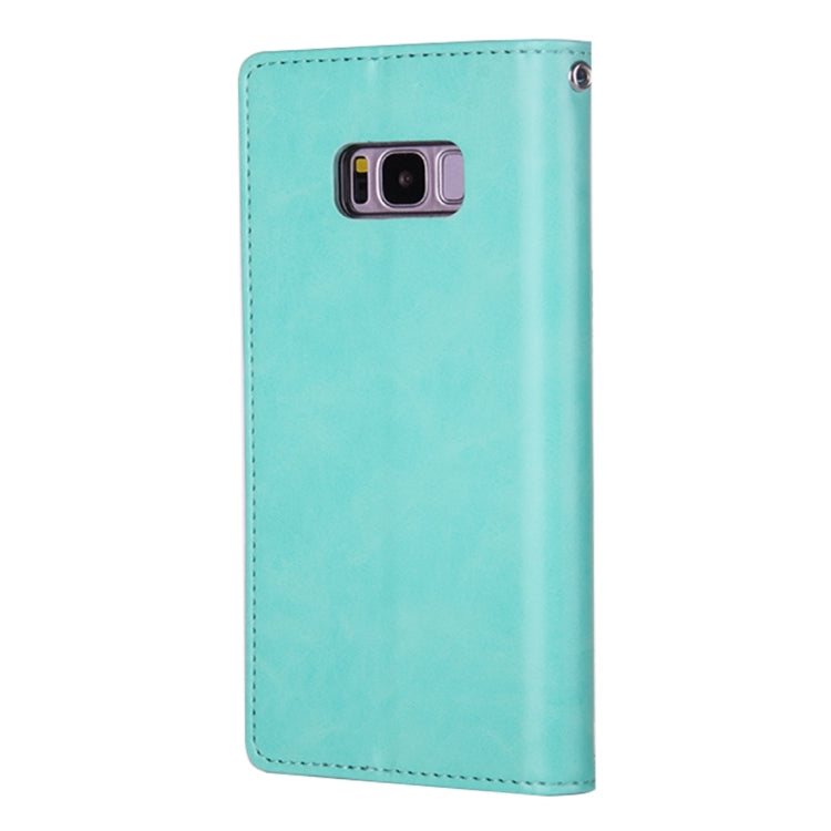 GOOSPERY BLUE MOON FLIP for Galaxy S8 + / G955 Crazy Horse Texture PU + TPU Horizontal Flip Leather Case with Holder & Card Slots & Wallet