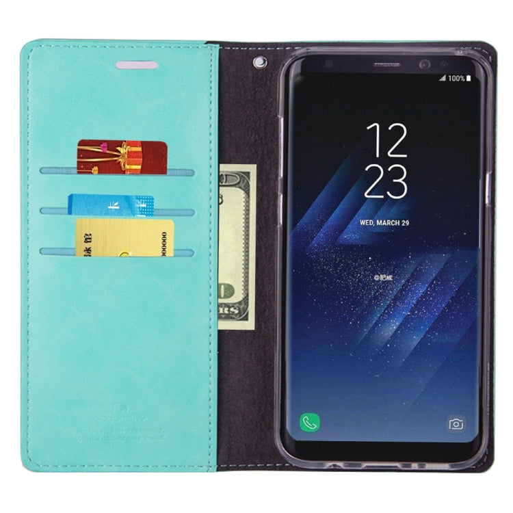 GOOSPERY BLUE MOON FLIP for Galaxy S8 + / G955 Crazy Horse Texture PU + TPU Horizontal Flip Leather Case with Holder & Card Slots & Wallet