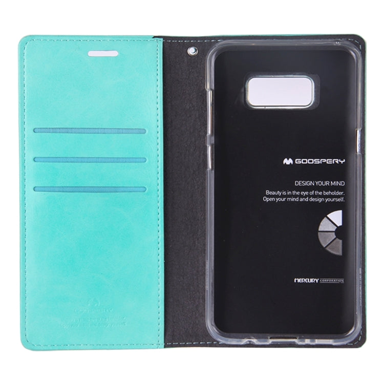 GOOSPERY BLUE MOON FLIP for Galaxy S8 + / G955 Crazy Horse Texture PU + TPU Horizontal Flip Leather Case with Holder & Card Slots & Wallet