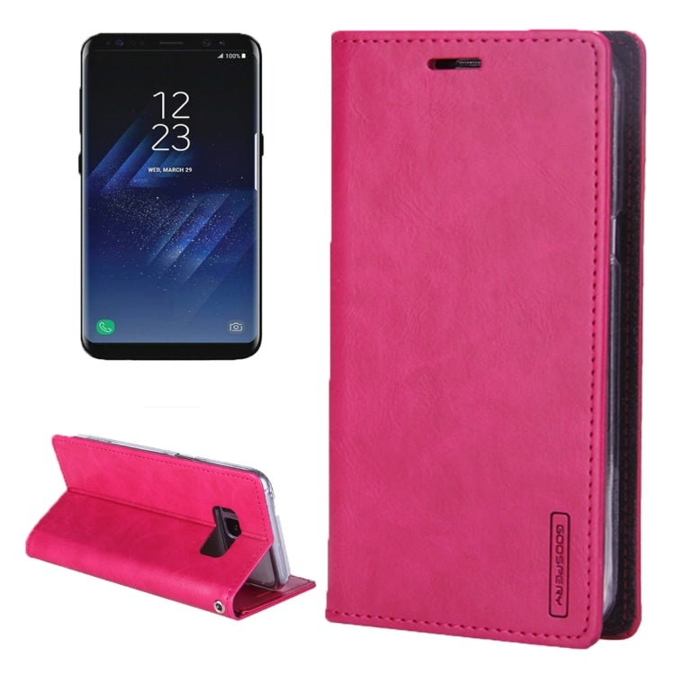 GOOSPERY BLUE MOON FLIP for Galaxy S8 + / G955 Crazy Horse Texture PU + TPU Horizontal Flip Leather Case with Holder & Card Slots & Wallet