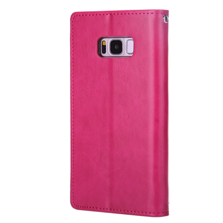 GOOSPERY BLUE MOON FLIP for Galaxy S8 + / G955 Crazy Horse Texture PU + TPU Horizontal Flip Leather Case with Holder & Card Slots & Wallet