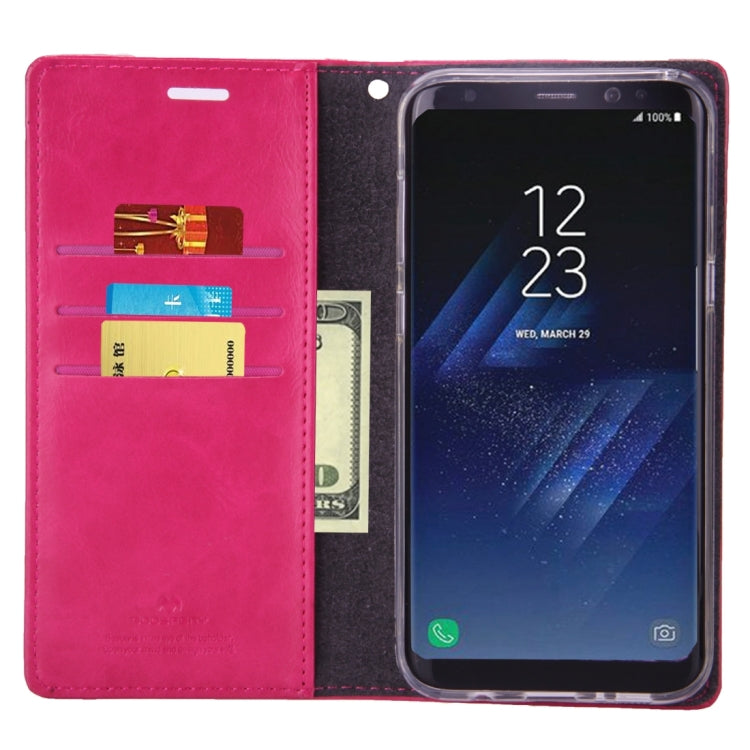 GOOSPERY BLUE MOON FLIP for Galaxy S8 + / G955 Crazy Horse Texture PU + TPU Horizontal Flip Leather Case with Holder & Card Slots & Wallet