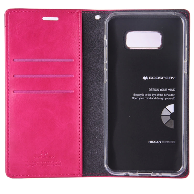 GOOSPERY BLUE MOON FLIP for Galaxy S8 + / G955 Crazy Horse Texture PU + TPU Horizontal Flip Leather Case with Holder & Card Slots & Wallet