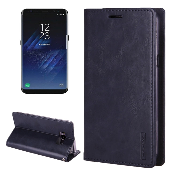 GOOSPERY BLUE MOON FLIP for Galaxy S8 + / G955 Crazy Horse Texture PU + TPU Horizontal Flip Leather Case with Holder & Card Slots & Wallet