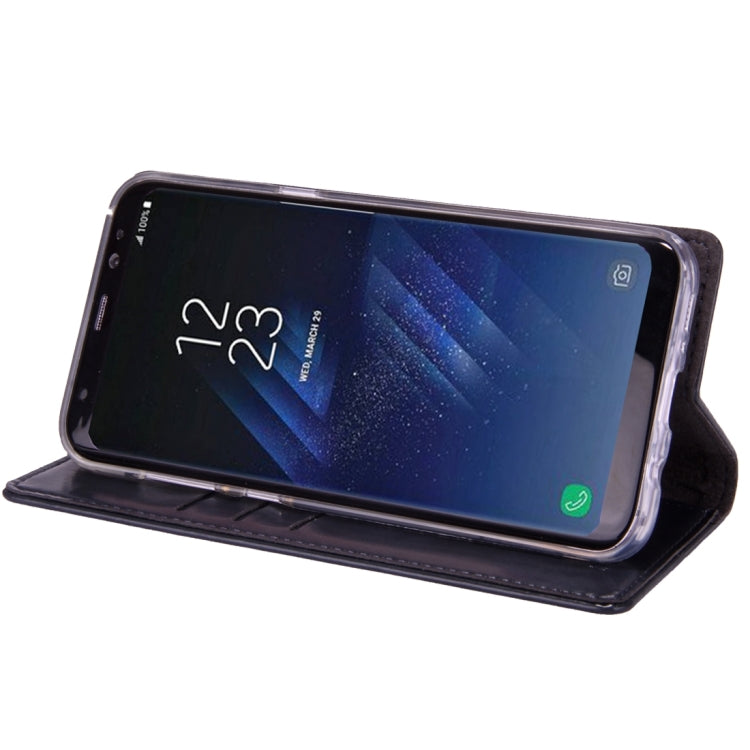 GOOSPERY BLUE MOON FLIP for Galaxy S8 + / G955 Crazy Horse Texture PU + TPU Horizontal Flip Leather Case with Holder & Card Slots & Wallet