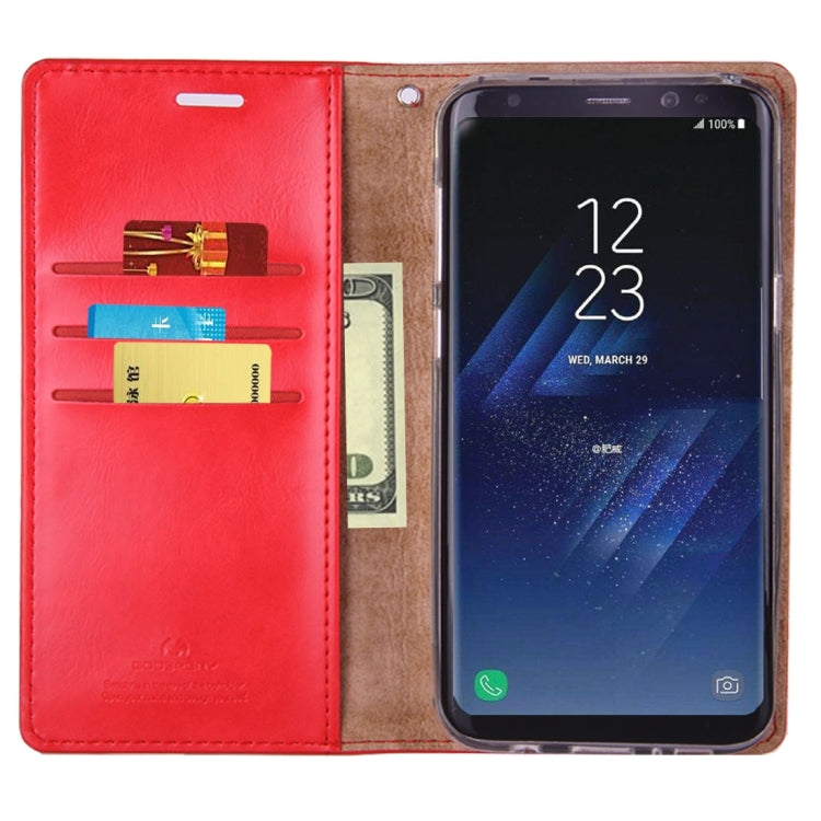 GOOSPERY BLUE MOON FLIP for Galaxy S8 + / G955 Crazy Horse Texture PU + TPU Horizontal Flip Leather Case with Holder & Card Slots & Wallet