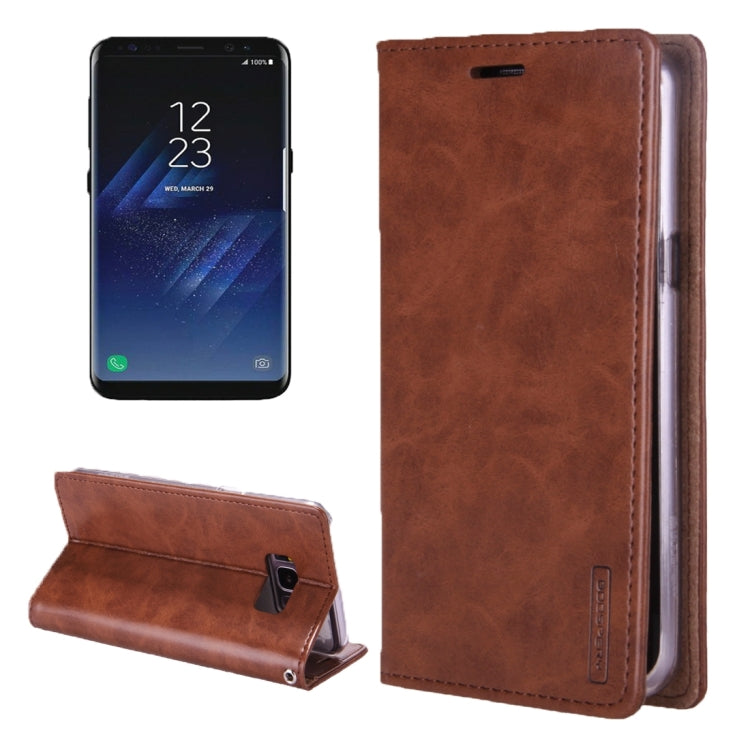 GOOSPERY BLUE MOON FLIP for Galaxy S8 + / G955 Crazy Horse Texture PU + TPU Horizontal Flip Leather Case with Holder & Card Slots & Wallet