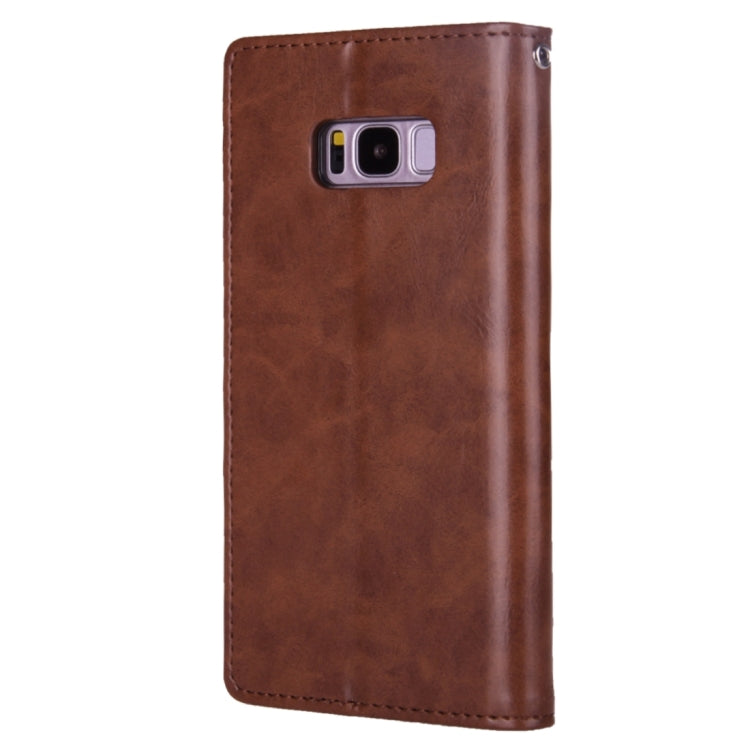 GOOSPERY BLUE MOON FLIP for Galaxy S8 + / G955 Crazy Horse Texture PU + TPU Horizontal Flip Leather Case with Holder & Card Slots & Wallet