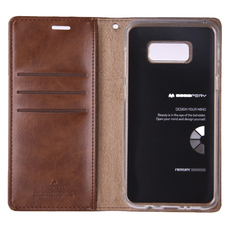 GOOSPERY BLUE MOON FLIP for Galaxy S8 + / G955 Crazy Horse Texture PU + TPU Horizontal Flip Leather Case with Holder & Card Slots & Wallet