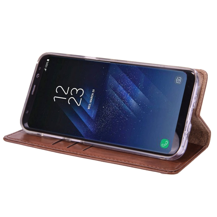 GOOSPERY BLUE MOON FLIP for Galaxy S8 + / G955 Crazy Horse Texture PU + TPU Horizontal Flip Leather Case with Holder & Card Slots & Wallet