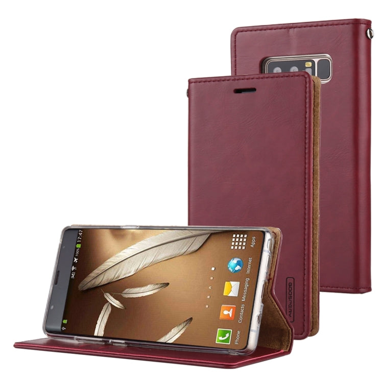GOOSPERY BLUE MOON FLIP For Galaxy Note 8 Crazy Horse Texture Horizontal Flip Leather Case with Holder & Card Slots & Wallet