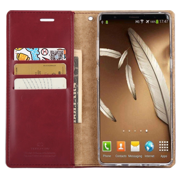 GOOSPERY BLUE MOON FLIP For Galaxy Note 8 Crazy Horse Texture Horizontal Flip Leather Case with Holder & Card Slots & Wallet