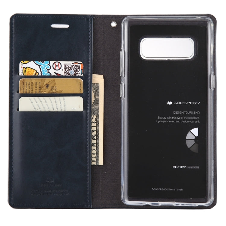 GOOSPERY BLUE MOON FLIP For Galaxy Note 8 Crazy Horse Texture Horizontal Flip Leather Case with Holder & Card Slots & Wallet