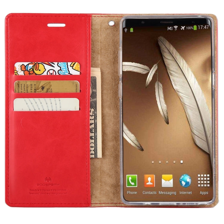 GOOSPERY BLUE MOON FLIP For Galaxy Note 8 Crazy Horse Texture Horizontal Flip Leather Case with Holder & Card Slots & Wallet