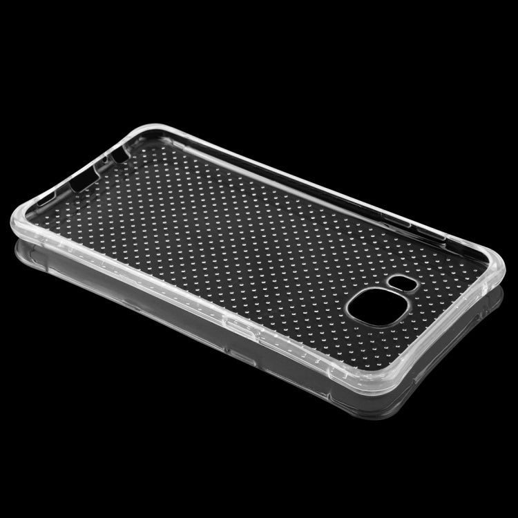 For Galaxy C5 Shock-resistant Cushion TPU Protective Case(Transparent)