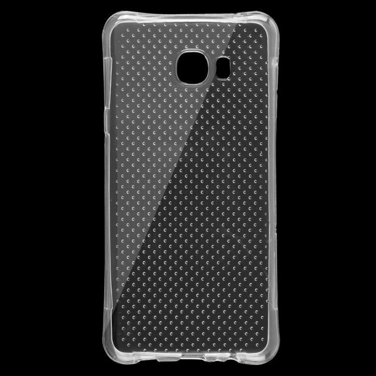 For Galaxy C7 Shock-resistant Cushion TPU Protective Case(Transparent)