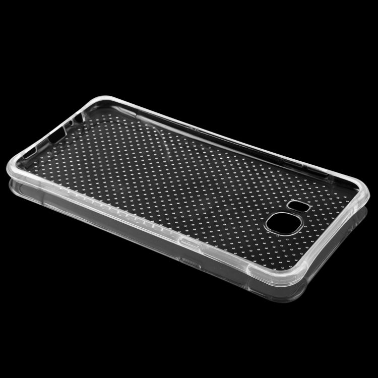For Galaxy C7 Shock-resistant Cushion TPU Protective Case(Transparent)