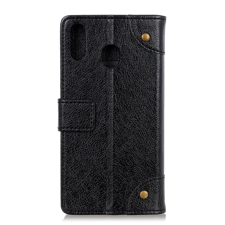 Copper Buckle Nappa Texture Horizontal Flip Leather Case for Galaxy A40, with Holder & Card Slots & Wallet