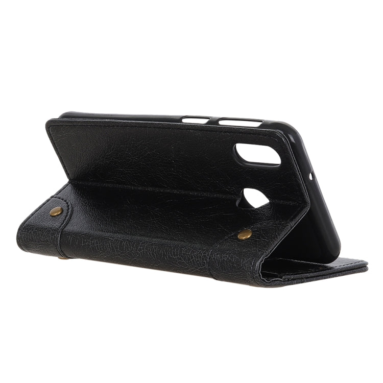 Copper Buckle Nappa Texture Horizontal Flip Leather Case for Galaxy A40, with Holder & Card Slots & Wallet