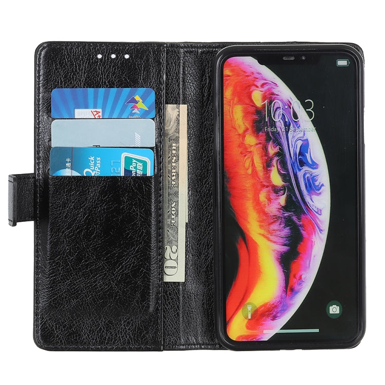 Copper Buckle Nappa Texture Horizontal Flip Leather Case for Galaxy A40, with Holder & Card Slots & Wallet