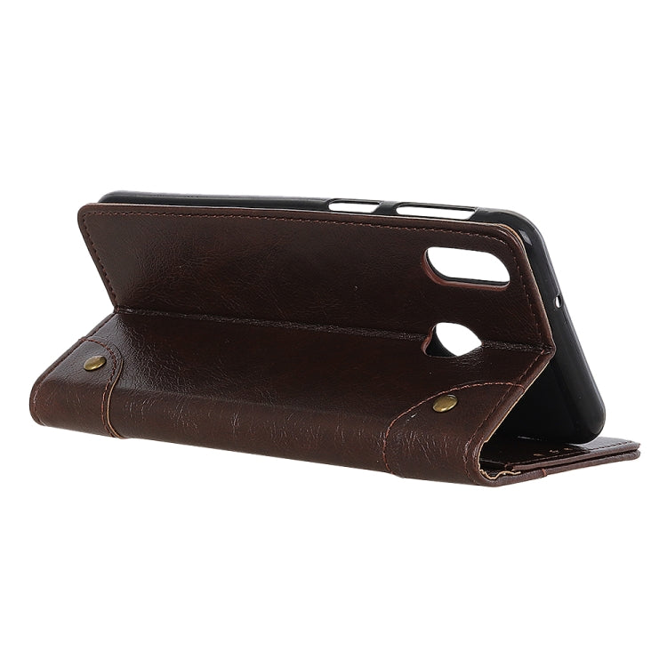 Copper Buckle Nappa Texture Horizontal Flip Leather Case for Galaxy A40, with Holder & Card Slots & Wallet