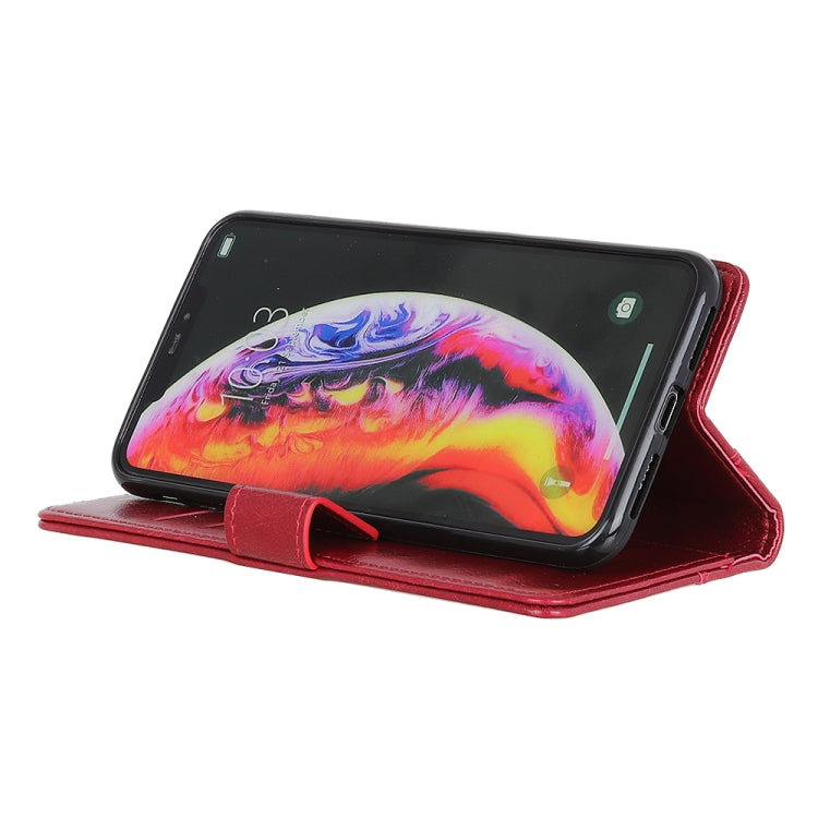 Copper Buckle Nappa Texture Horizontal Flip Leather Case for Galaxy A40, with Holder & Card Slots & Wallet