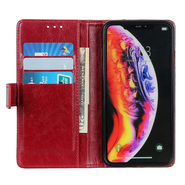 Copper Buckle Nappa Texture Horizontal Flip Leather Case for Galaxy A40, with Holder & Card Slots & Wallet