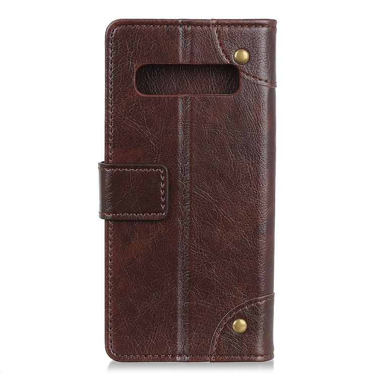 Copper Buckle Nappa Texture Horizontal Flip Leather Case for Galaxy S10 5G, with Holder & Card Slots & Wallet