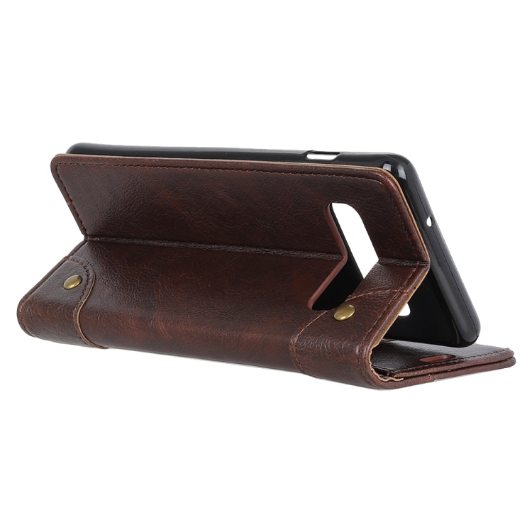 Copper Buckle Nappa Texture Horizontal Flip Leather Case for Galaxy S10 5G, with Holder & Card Slots & Wallet