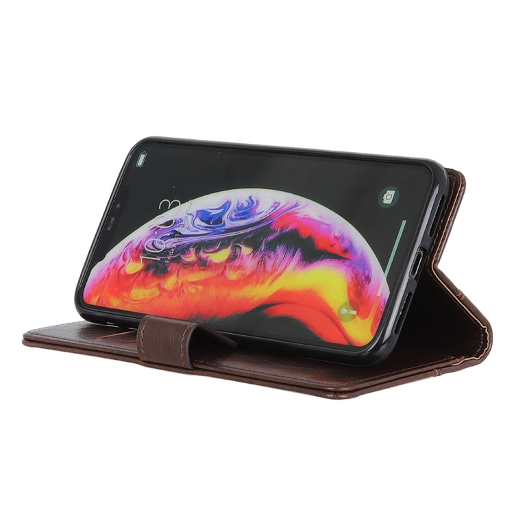 Copper Buckle Nappa Texture Horizontal Flip Leather Case for Galaxy S10 5G, with Holder & Card Slots & Wallet