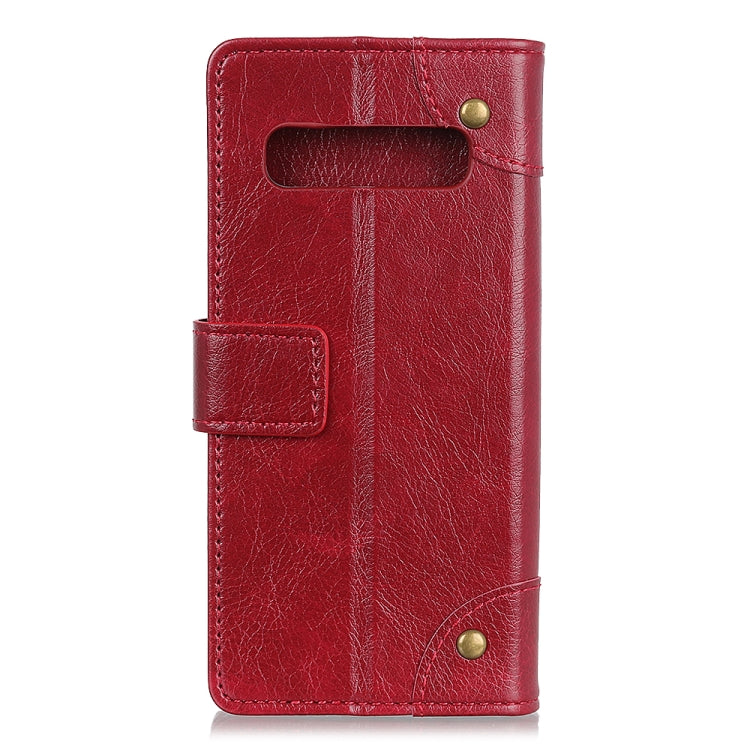 Copper Buckle Nappa Texture Horizontal Flip Leather Case for Galaxy S10 5G, with Holder & Card Slots & Wallet