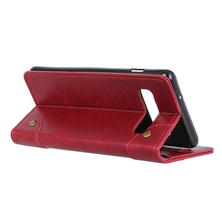 Copper Buckle Nappa Texture Horizontal Flip Leather Case for Galaxy S10 5G, with Holder & Card Slots & Wallet