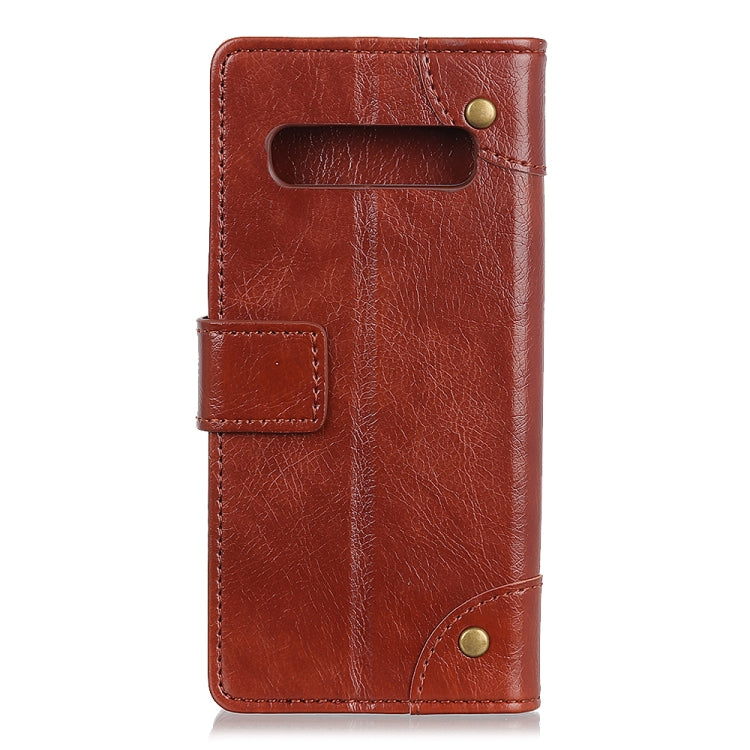 Copper Buckle Nappa Texture Horizontal Flip Leather Case for Galaxy S10 5G, with Holder & Card Slots & Wallet