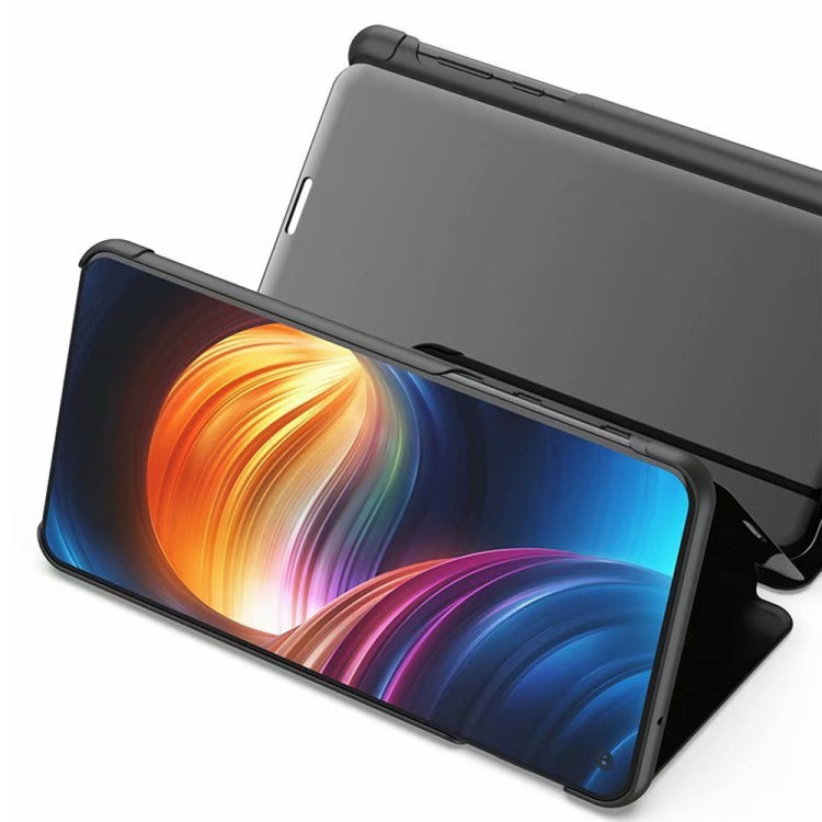 Electroplating Mirror Horizontal Flip Leather Case for Galaxy A8s, with Holder